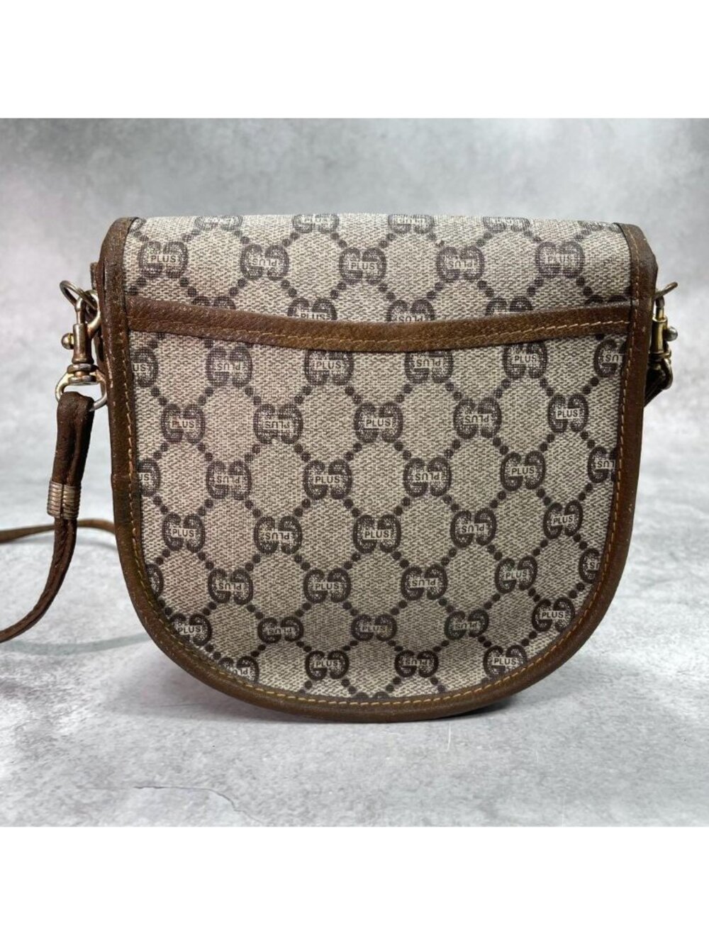 Gucci GG Shoulder Bag Brown Beige Leather - Picture 3 of 10